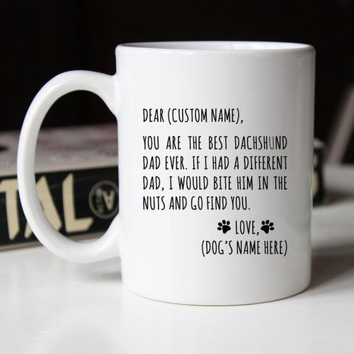 Custom Dachshund Dad Mug