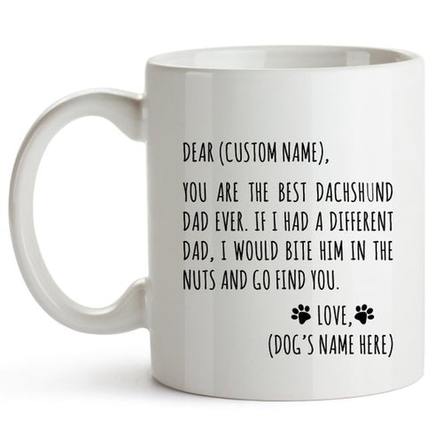 Custom Dachshund Dad Mug