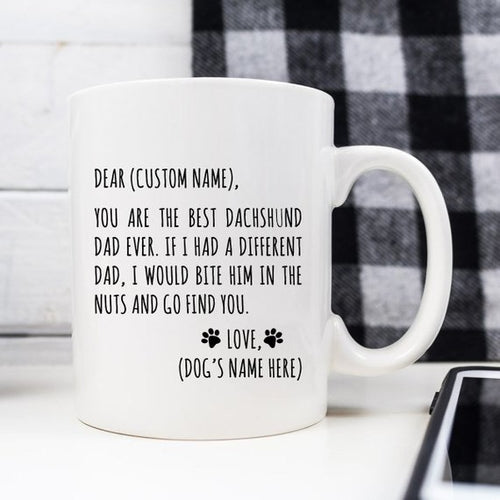 Custom Dachshund Dad Mug